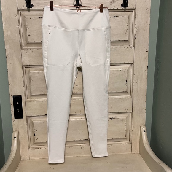 NWOT Spyder Active Women's Ivory Warming Fleece Lined Leggings Size L - Picture 1 of 8